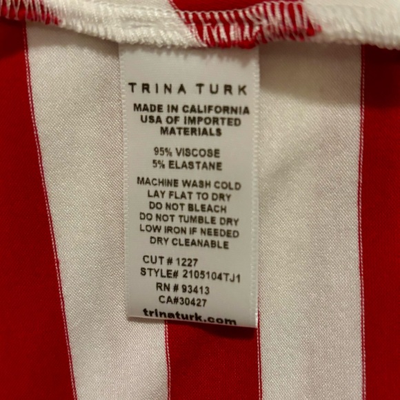 Trina Turk tank red and white striped NWT - Picture 7 of 7